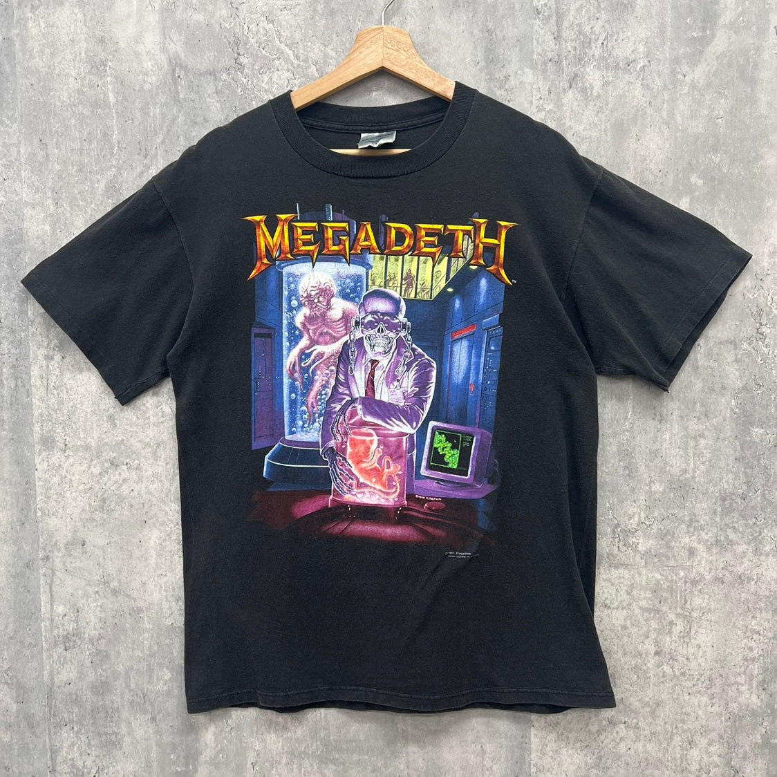 90s USA製 BROCKUM MEGADETH 1991 RUST IN PEACE バンドT ブロッカム メガデス シングルステッチ 古着  ビンテージ Tシャツ 半袖