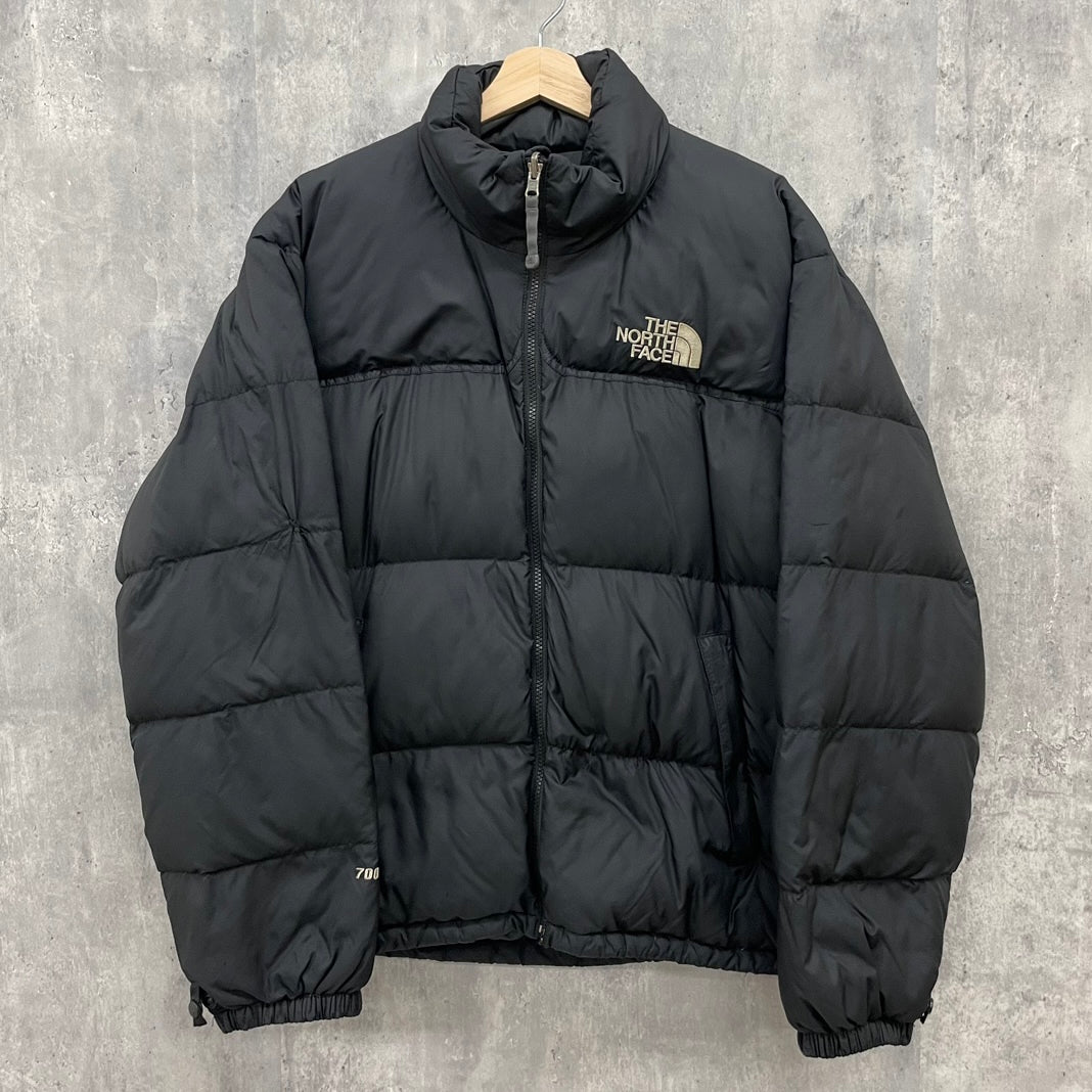 THE NORTH FACE ヌプシジャケット 700フィルパワー ダウンジャケット グースダウン ノースフェイス ブラック 黒 アウトドア 古着  ビンテージ