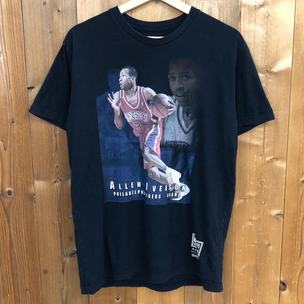 Mitchell & Ness ミッチェルアンドネス Allen Iverson アレンアイバーソン プリントTシャツ 半袖 カットソー コットン