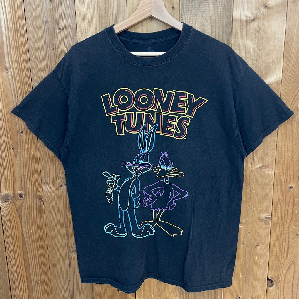 【90s〜00s】 LOONEY TUNES プリント Tシャツ ブラック