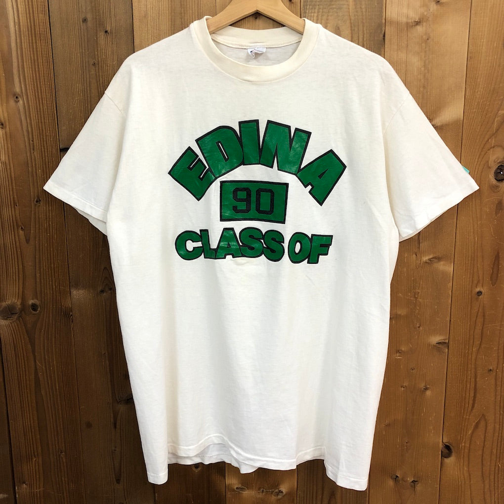 90s vintage USA製 Stedman ステッドマン カレッジTシャツ プリントTシャツ 半袖 カットソー EDINA