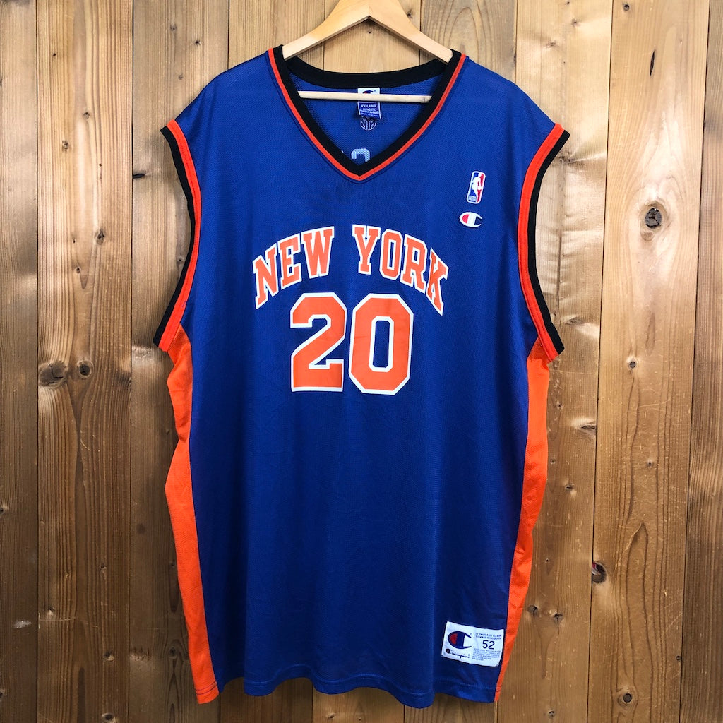 90s vintage Champion チャンピオン NEW YORK KNICKS ニューヨークニックス HOUSTON ヒューストン  ユニフォーム ジャージ メッシュ タンクトップ