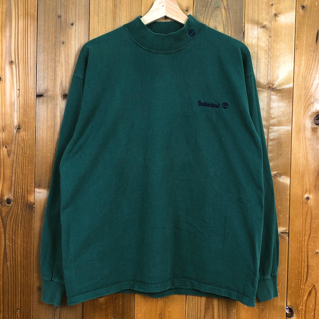 90s vintage USA製 Timberland ティンバーランド モックネック ロングTシャツ ロンT 長袖