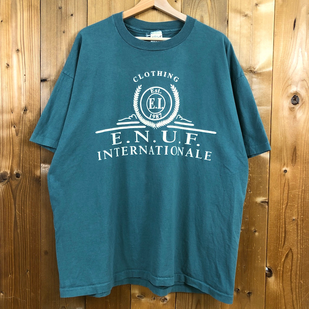 90s vintage USA製 E.N.U.F. INTERNATIONALE プリントTシャツ 半袖