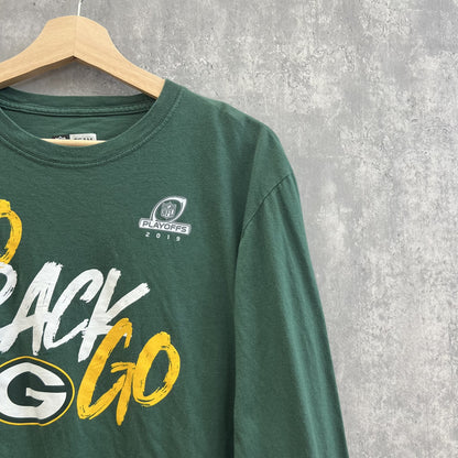 NFL PACKERS パッカーズ ロンＴシャツ ラバープリント Ｌサイズ