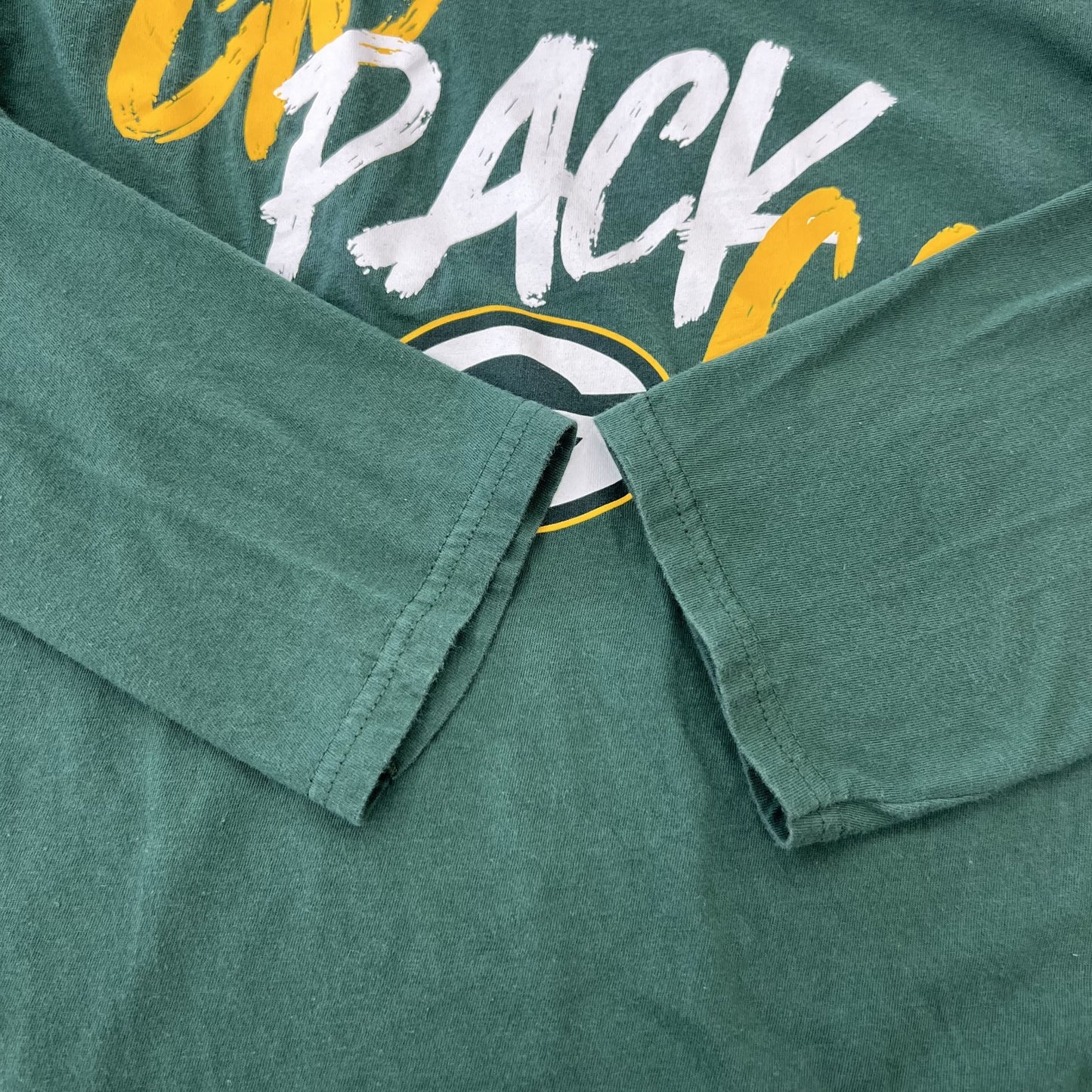 NFL PACKERS パッカーズ ロンＴシャツ ラバープリント Ｌサイズ