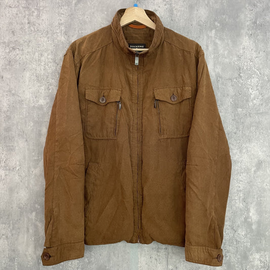 00s vintage 古着　ドッカーズ　ベロア　スウェード　タンカースタイプ　ジャケット　リーバイス　DOCKERS