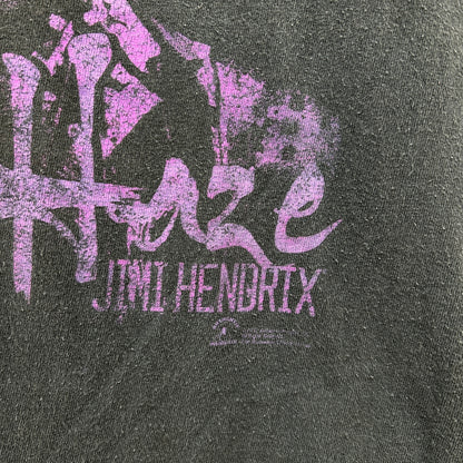 00s ZION JIMI HENDRIX "Pupple Haze" Tシャツ ジミヘンドリックス ミュージック ロック ビッグプリント バンドT 半袖 古着 ビンテージ ブラック M