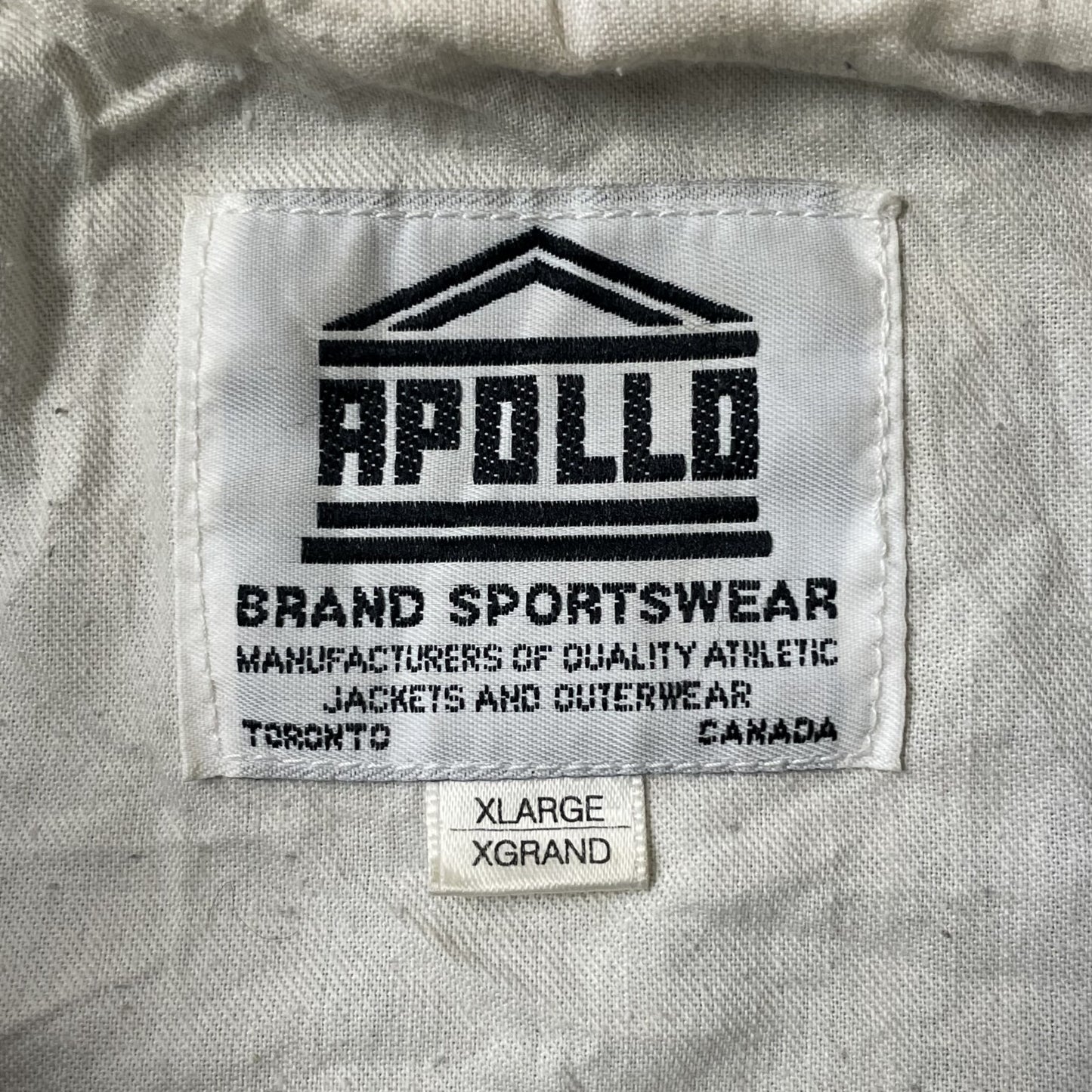 90s vintage 古着　ビンテージ　apollo brand フルジップ　胸元刺繍　アメカジ　ストリート　グリーン