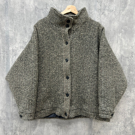 70s～80s USA製 WOOL RICH ツイードウールジャケット コート 古着 ビンテージ L相当