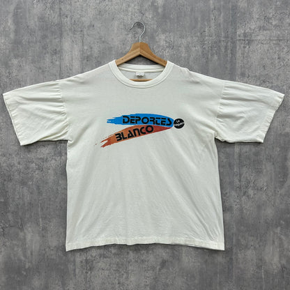 90s USA製 American Style DEPORCES BLANCO アメリカンスタイル　Tシャツ　古着 ビンテージ 白 XXL