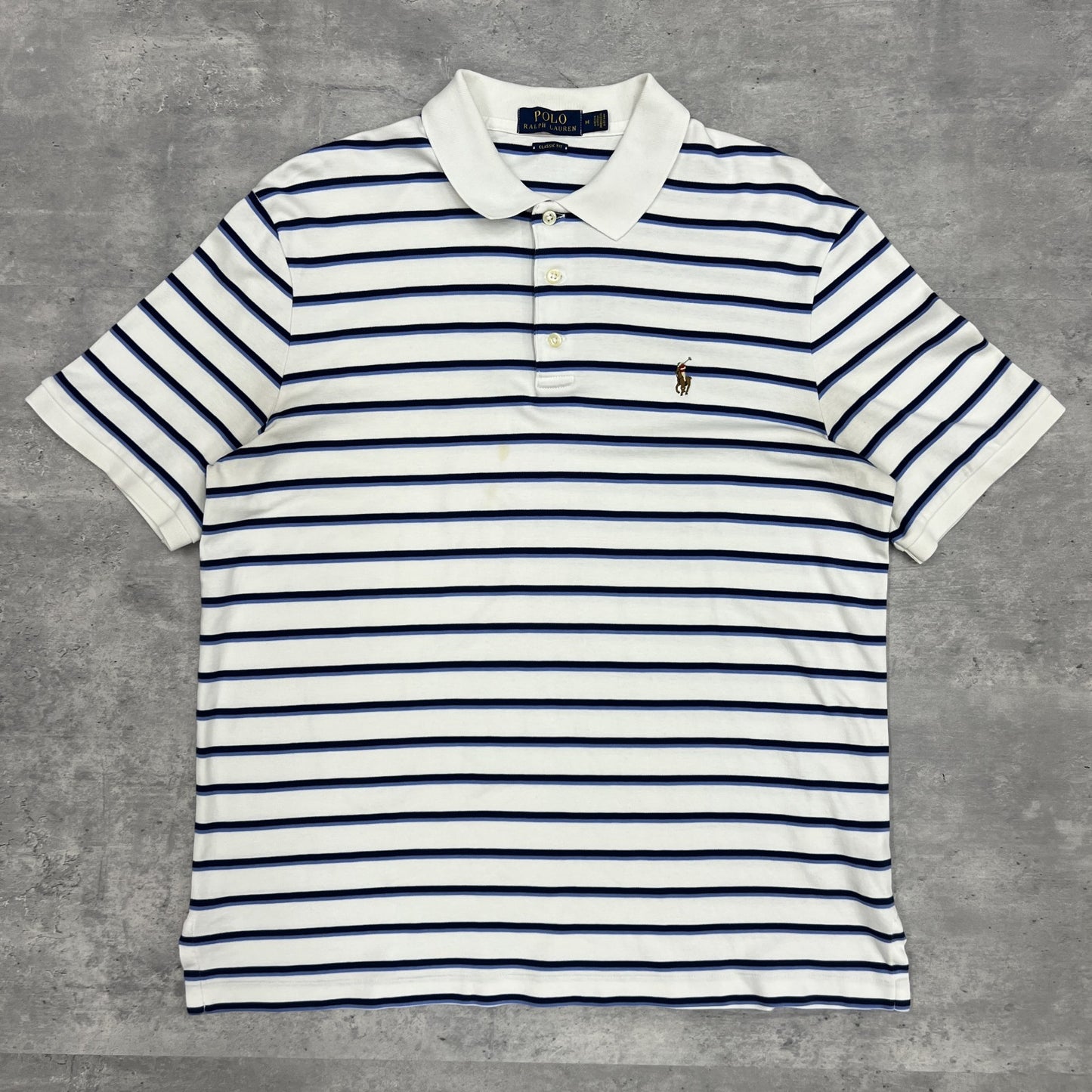 00’s Polo Ralph Lauren ポロラルフローレン ポロシャツ サイズM ベトナム製 ボーダー柄