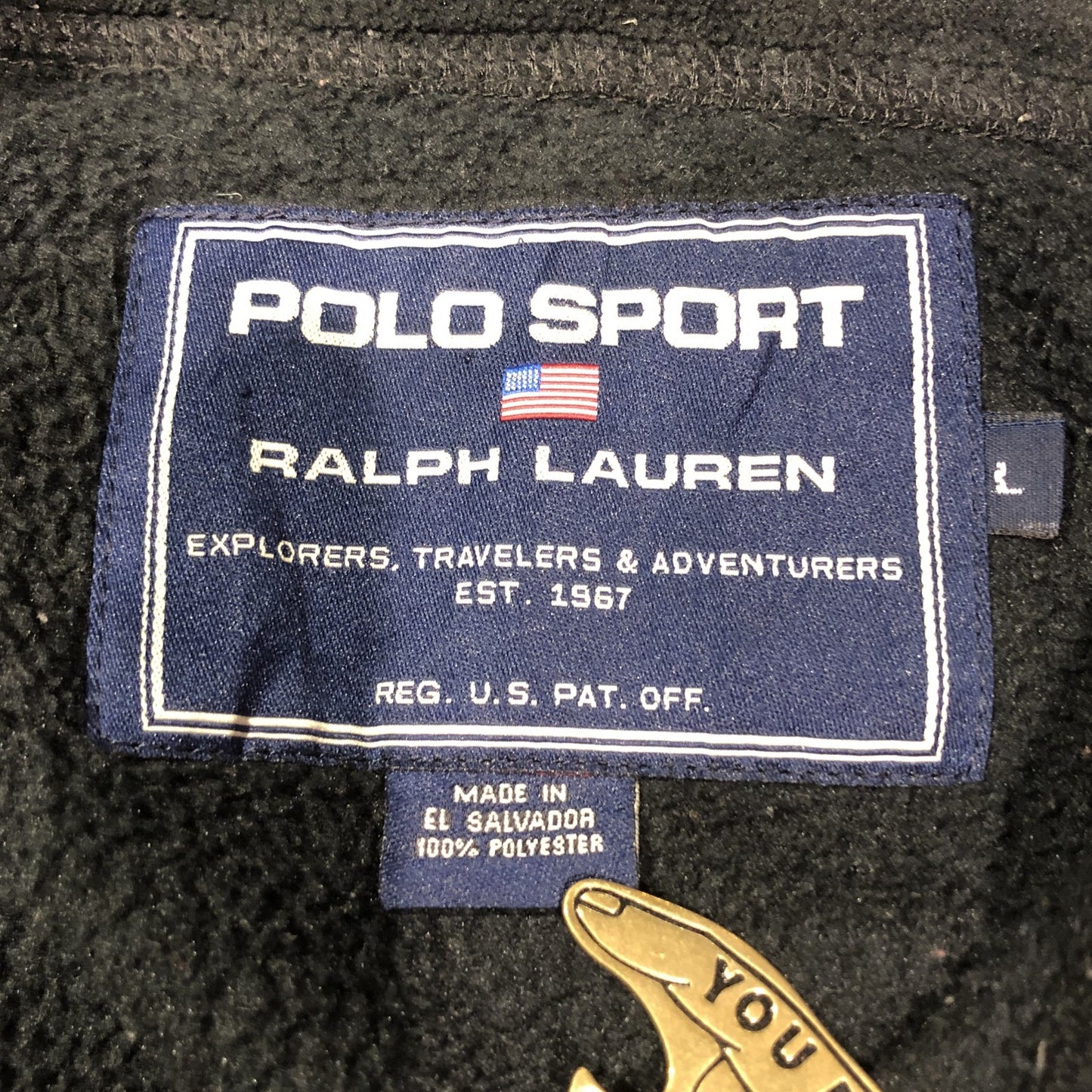 90s POLO SPORT PORLATECフリースジップアップジャケット