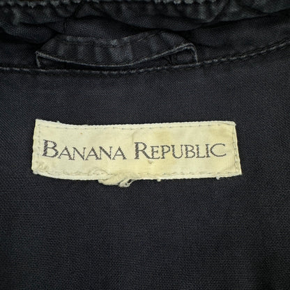 BANANA REPUBLIC バナナリパブリック ハンティングコート ハーフジャケット レザー切替 サイズ表記なし