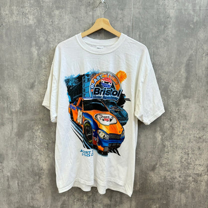 00s' GILDAN レーシング車 半袖Ｔシャツ 香港製 サイズXL ダブルステッチ バックプリント