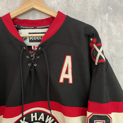 90s 00s vintage 古着　ビンテージ　Reebok リーボック　NHL シカゴ　長袖ホッケー　ゲームシャツ　メッシュ