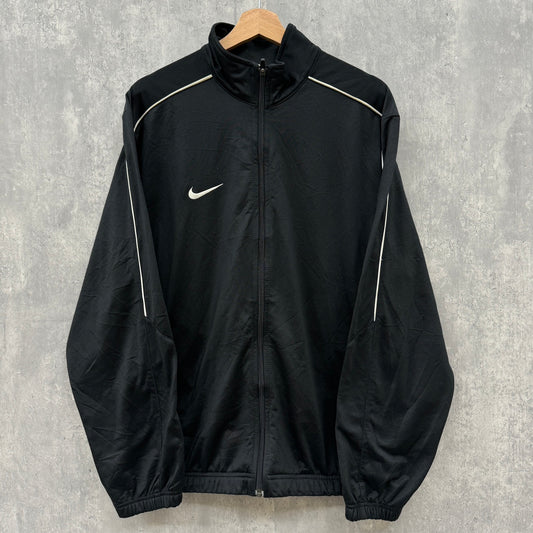 00s NIKE ナイキ トラックジャケット パイピングデザイン Mサイズ ブラック 古着