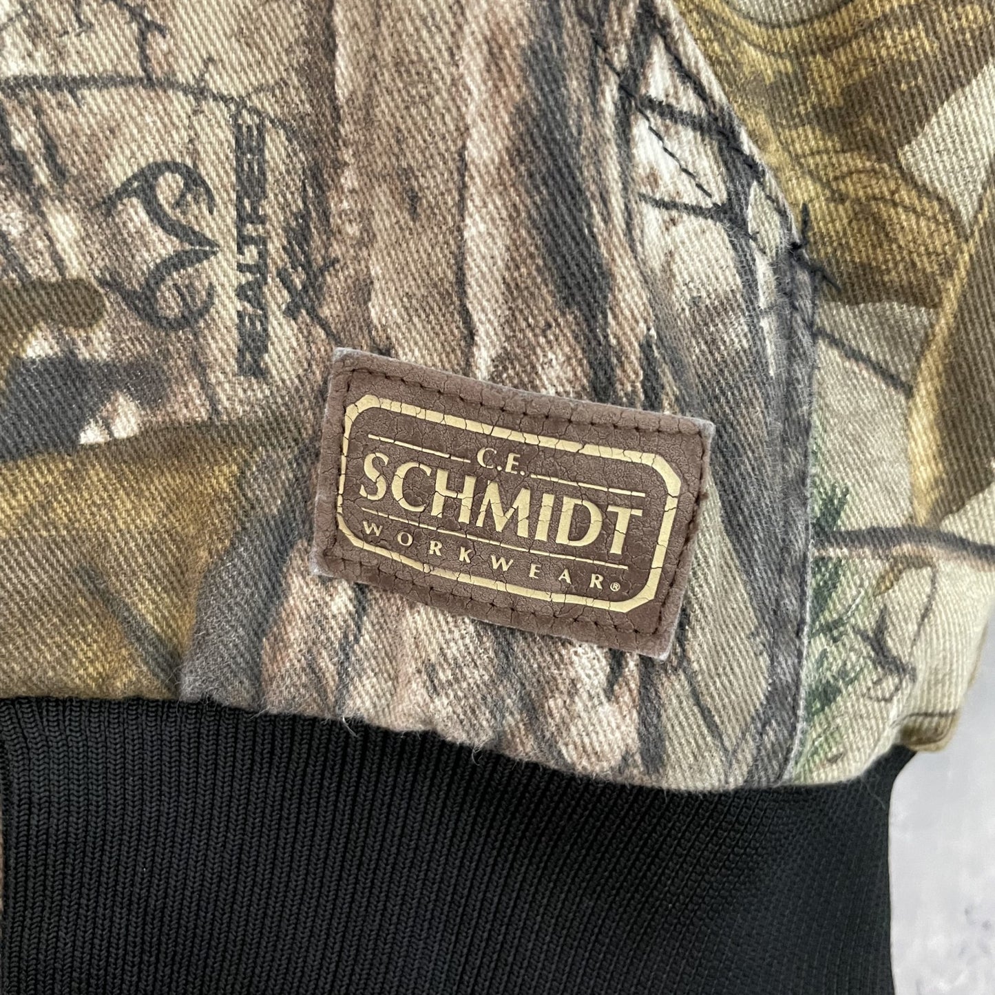 90s vintage 古着　ビンテージ　シーイーシュミット　C.E.SCHMIDT リアルツリー　フルジップ　総柄　キルティングライナー　迷彩　ストリート