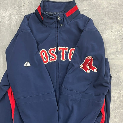 MLB BOSTON REDSOX ボストンレッドソックス ソフトシェルジャケット Majestic XL vintage 古着