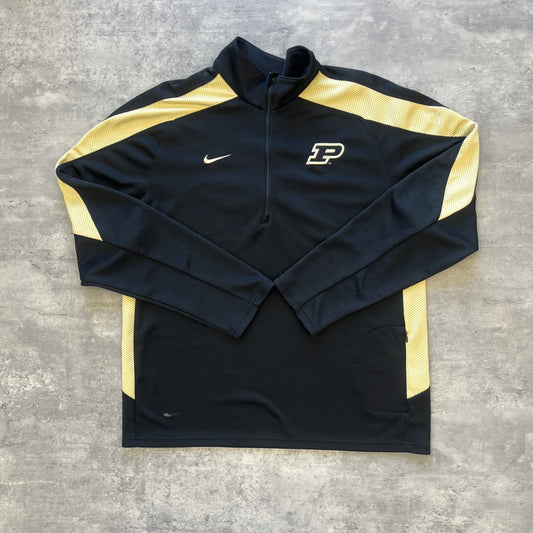 NIKE ナイキ ナイロン ジャージ ハーフジップ PURDUE Lサイズ 古着