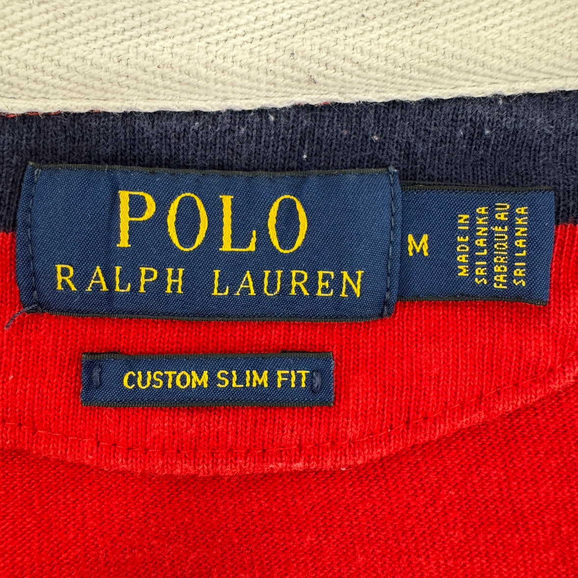 POLO RALPH LAUREN ラガーシャツ ポニーボーダー ワンポイント刺繍 長袖 スリランカ製 Mサイズ – 【古着屋3peace】