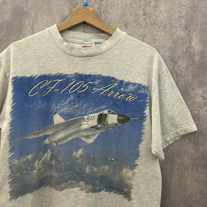 90s vintage 古着　ビンテージ　Avro Arrow ストリート　USA製　アメ製　ヘインズ グレー　