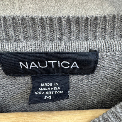 NAUTICA ノーティカ ニット プルオーバー グレー Mサイズ 古着