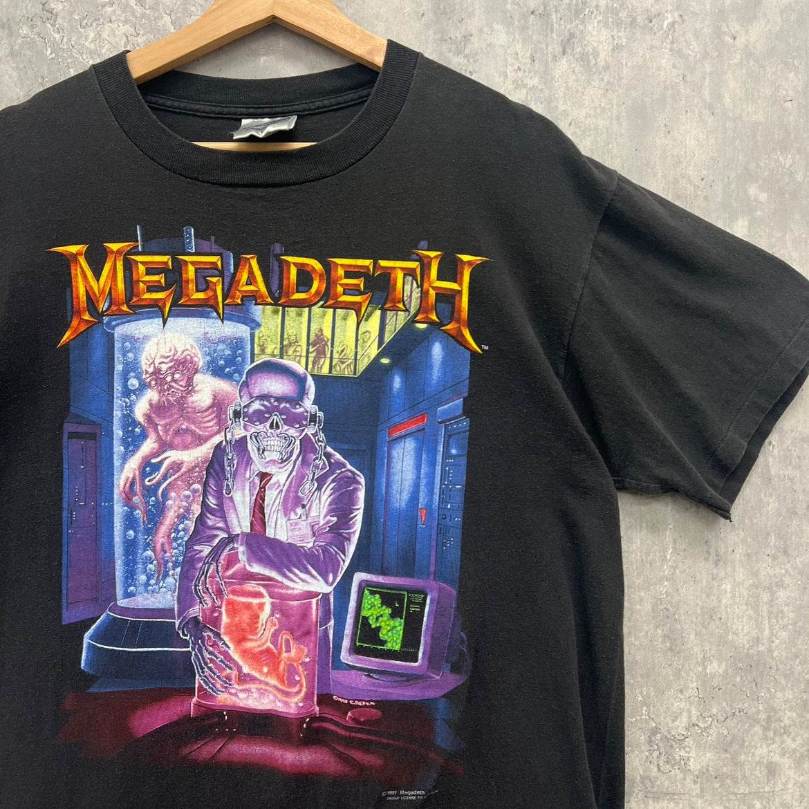 90s USA製 BROCKUM MEGADETH 1991 RUST IN PEACE バンドT ブロッカム メガデス シングルステッチ 古着  ビンテージ Tシャツ 半袖