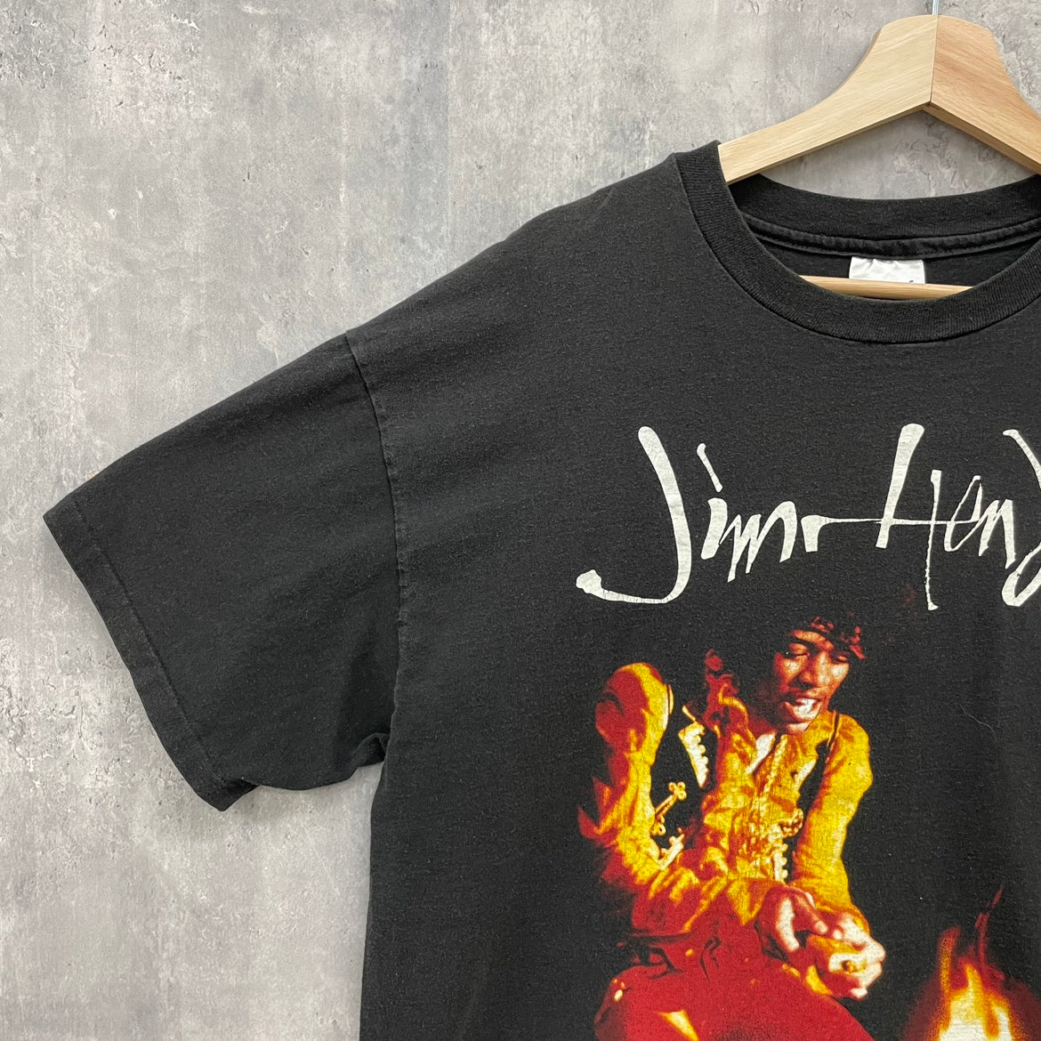 90s USA製 Hanes Jim Hendrix THE ULTIMATE EXPERIENCE ジミ・ヘンドリックス Tシャツ 半袖  ミュージック バンドT シングルステッチ 古着 ビンテージ