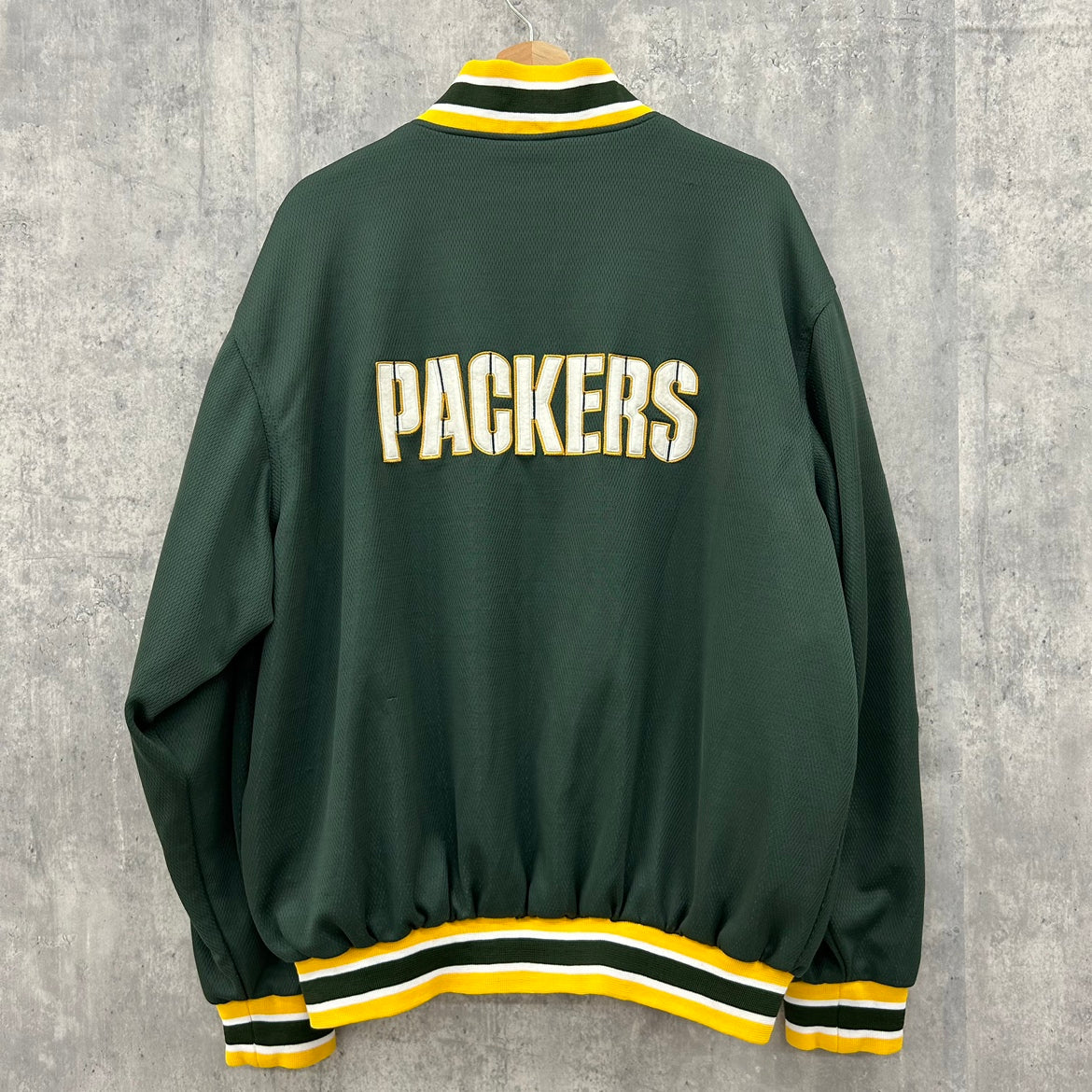 00s NFL GREEN BAY PACKERS スタジャン ジャケット グリーンベイ パッカーズ SUPER BOWL スーパーボウル 記念品 メモリアル ナイロンジャケット 古着 ビンテージ