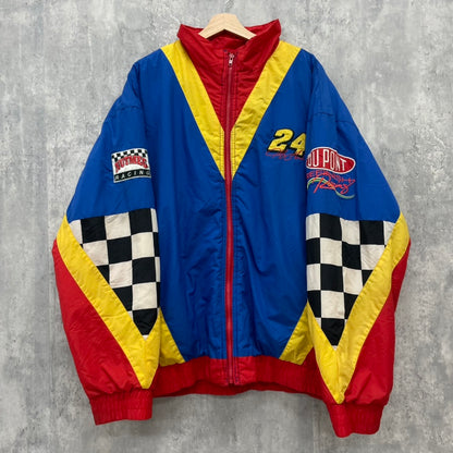 90s NUTMEG NASCAR レーシングジャケット ジェフゴードン 古着 ビンテージ 刺しゅう XL相当