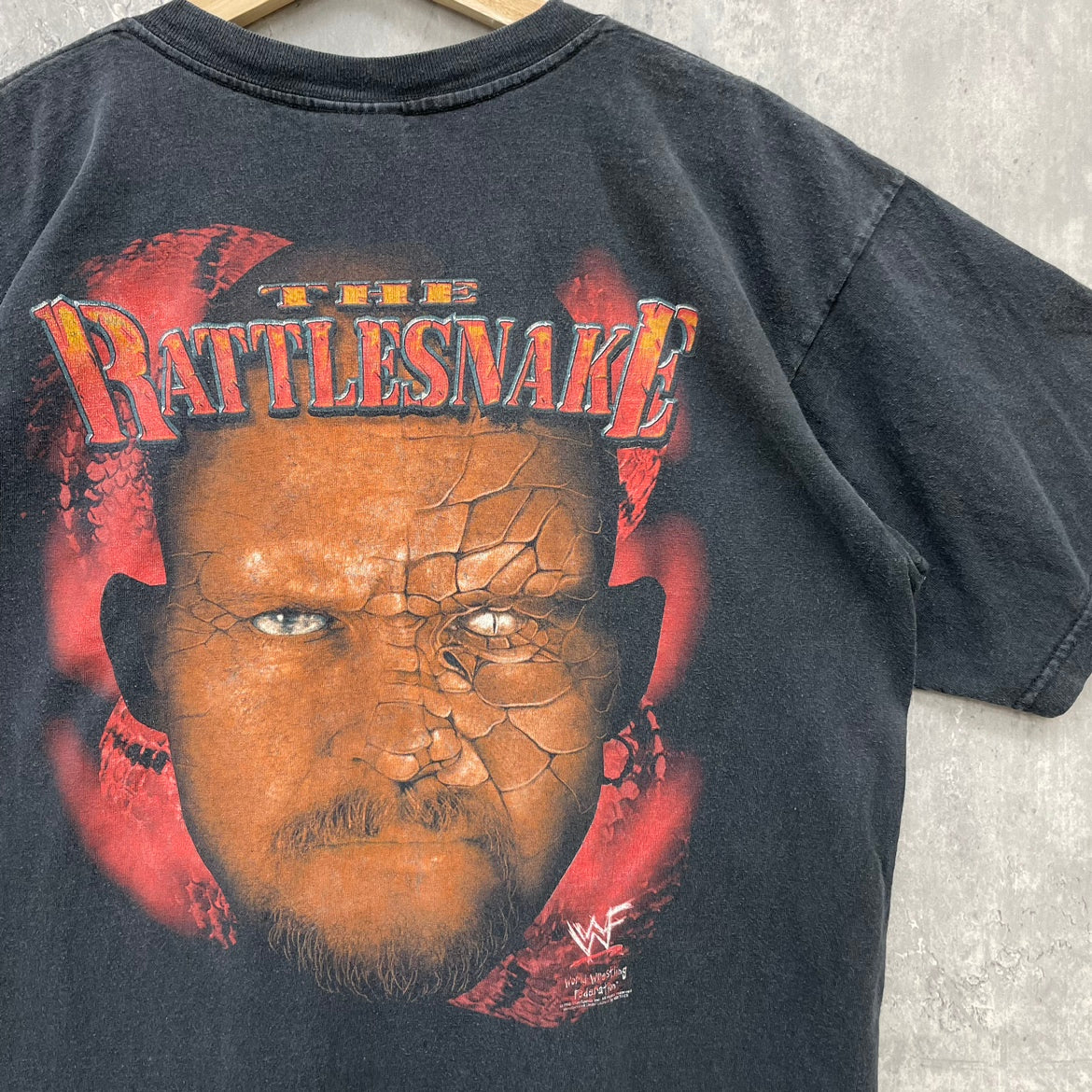 90s ROYAL AVALON WWF Steve Austin The Rattlesnake STONE COLD Tシャツ  スティーブ・オースティン プロレス 古着 ビンテージ 半袖 ブラック L