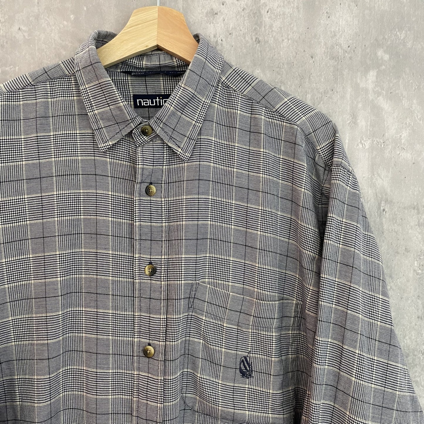 90s vintage 古着　ビンテージ　ノーティカ　NAUTICA　長袖シャツ　チェックシャツ　カジュアル