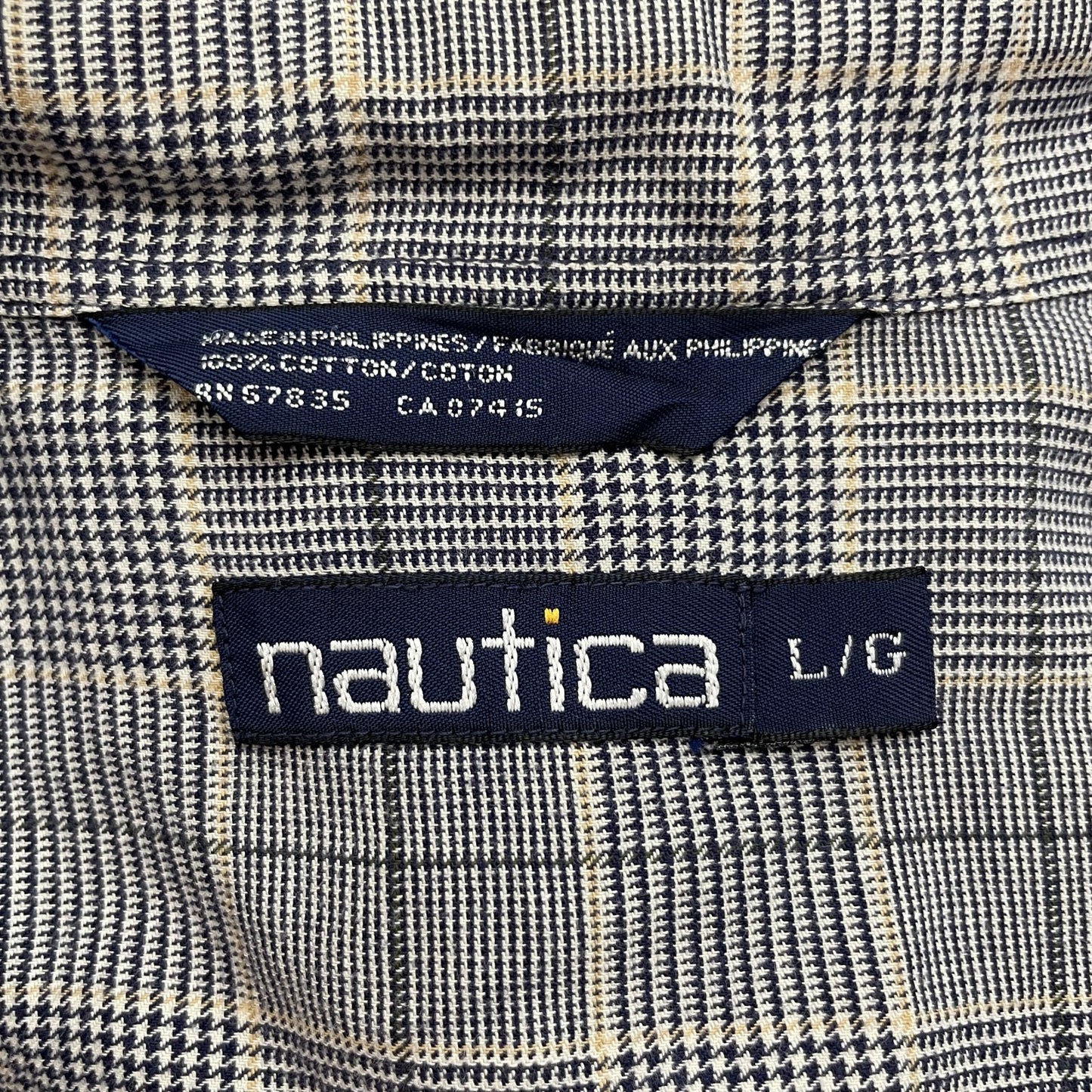 90s vintage 古着　ビンテージ　ノーティカ　NAUTICA　長袖シャツ　チェックシャツ　カジュアル