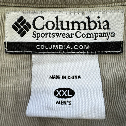 columbia コロンビア チェック ボタンダウンシャツ 薄手 胸ポケット 中国製 サイズXXL