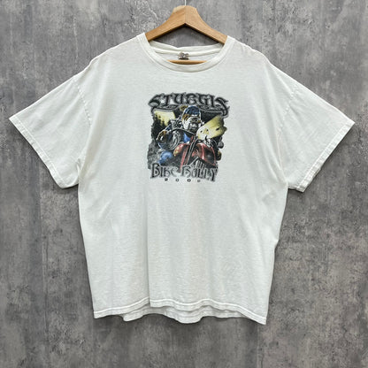 00s DELTA STURGIS BIKE BALLY 2009 Tシャツ デルタ ブルドック 半袖 アニマル 動物 バイク 古着 ビンテージ XL