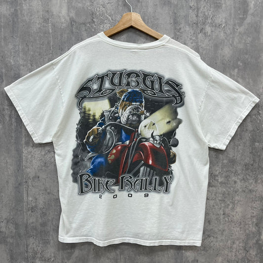 00s DELTA STURGIS BIKE BALLY 2009 Tシャツ デルタ ブルドック 半袖 アニマル 動物 バイク 古着 ビンテージ XL