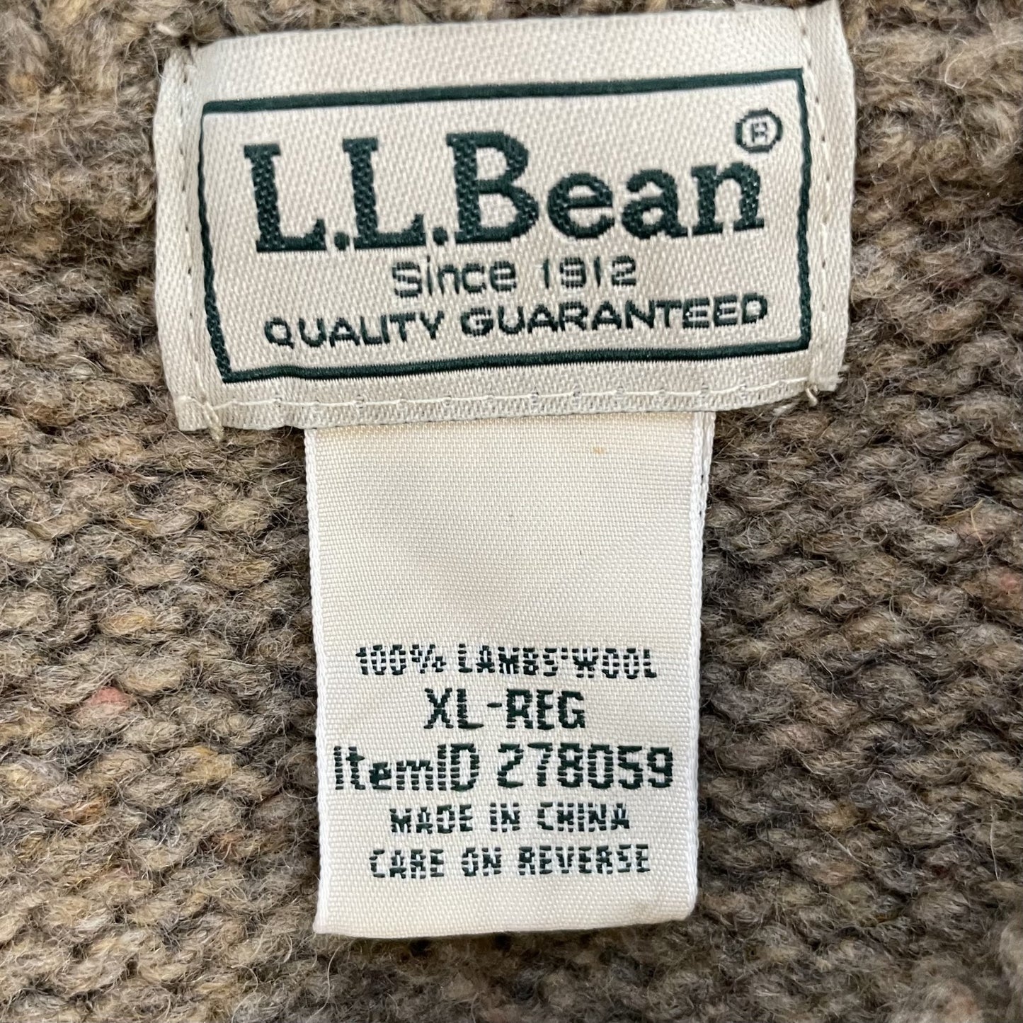 90s vintage 古着　ビンテージ　エルエルビーン　L.L.Bean ウール　ニット　アウトドア　総柄　ノルディック　セーター