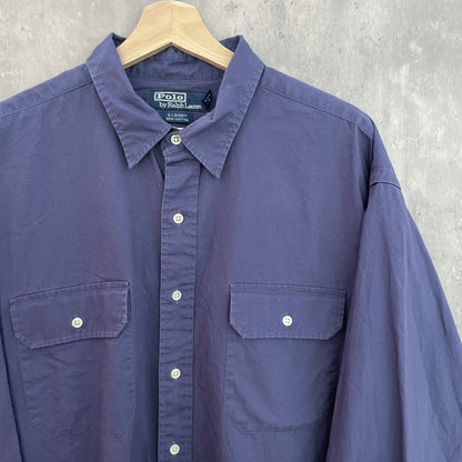 90s vintage 古着　ビンテージ　ラルフローレン　RalphLauren 長袖シャツ　ロングスリーブ　ストリート　オーバーサイズ