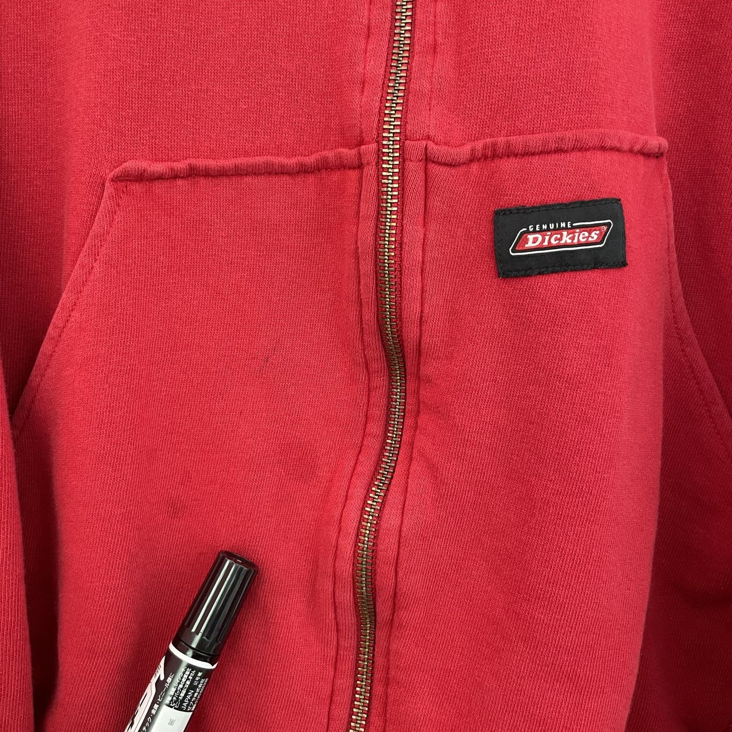 00s vintage 古着　ビンテージ　ディッキーズ　Dickies アメカジ　ストリート　フルジップ ワンカラー　パーカー　フーディー