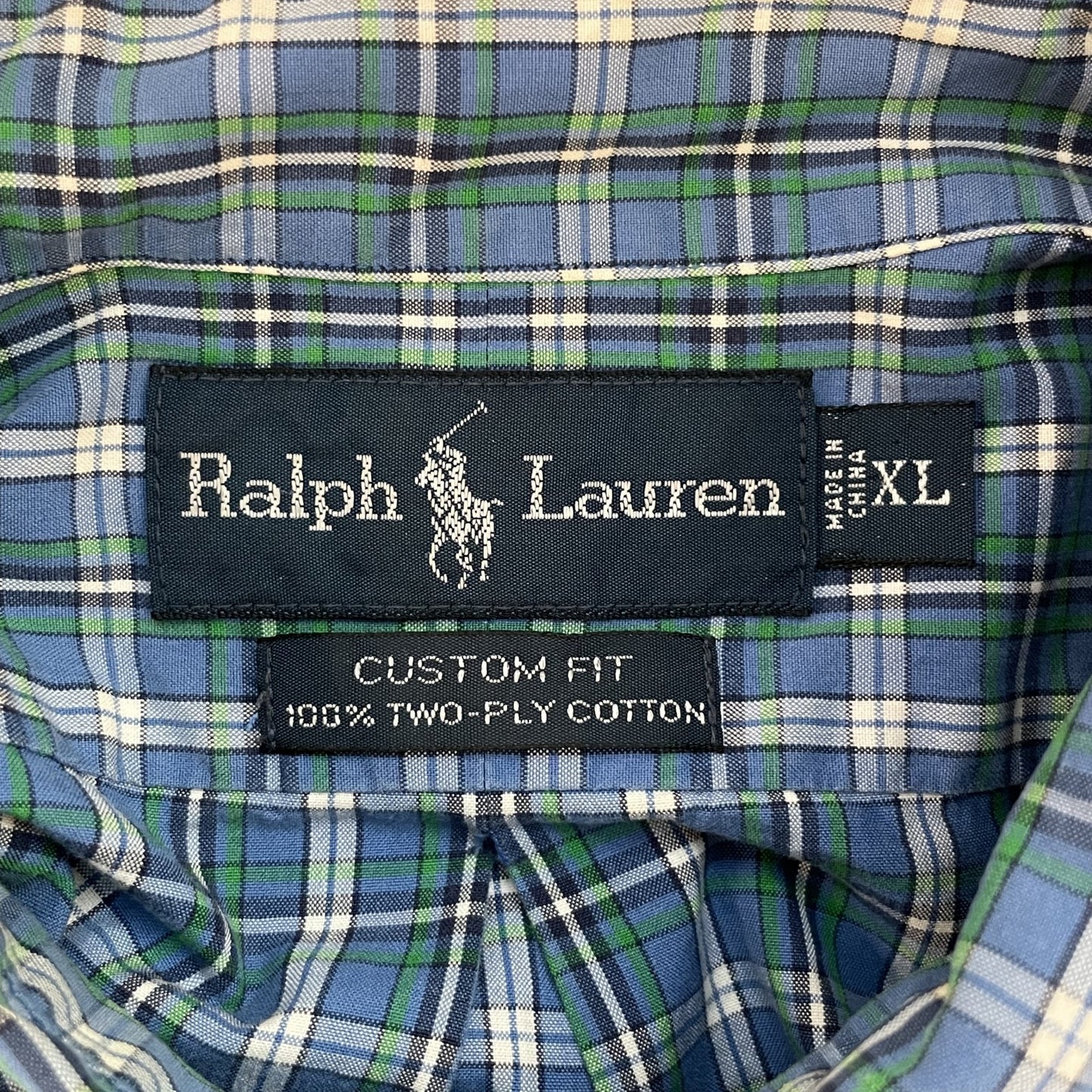 90s vintage 古着　ビンテージ　ラルフローレン　RalphLauren 長袖シャツ　チェックシャツ　ロゴ刺繍　