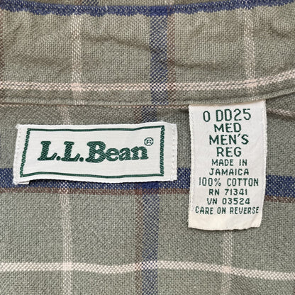 90s vintage 古着　ビンテージ　エルエルビーン　L.L.Bean　アウトドア　長袖シャツ　ボタンダウン　チェック柄　胸ポケット