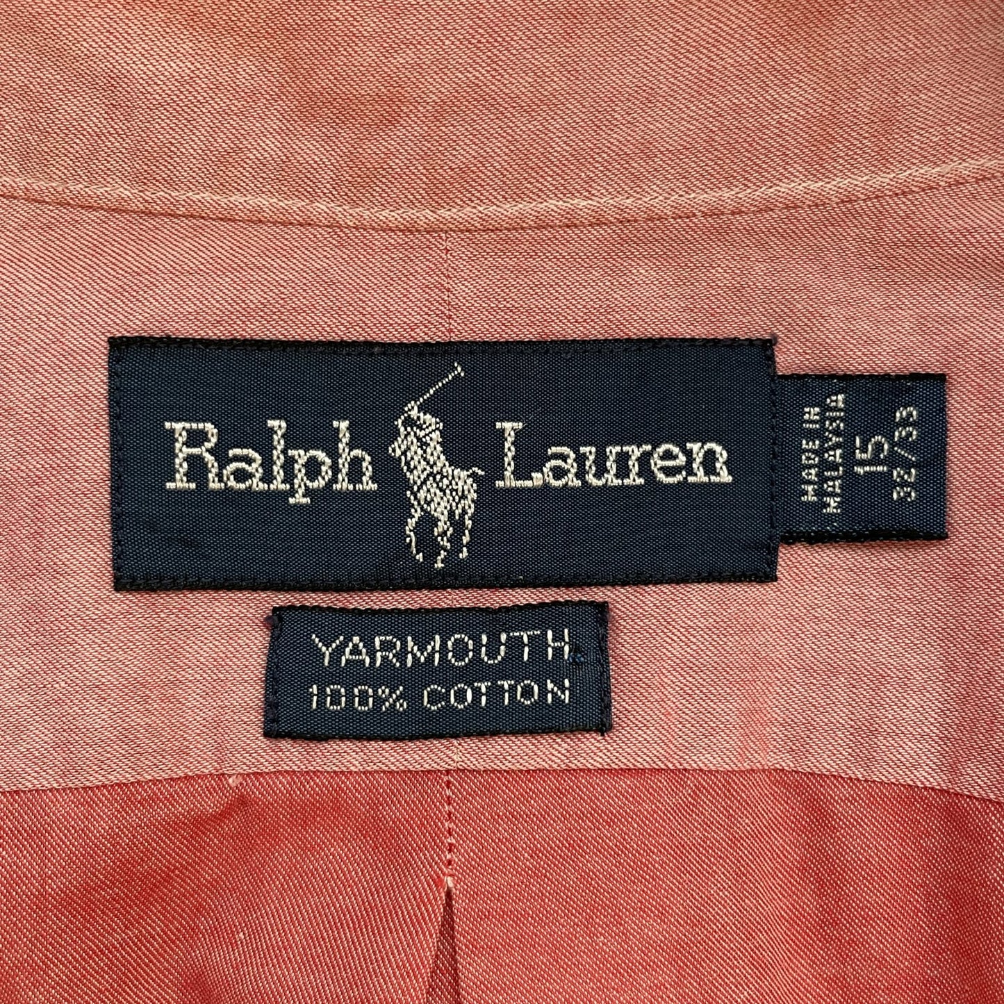 90s vintage 古着　ビンテージ　ラルフローレン　RalphLauren ブレイク　長袖シャツ　ポニー刺繍　ロングスリーブ　ヤーマス