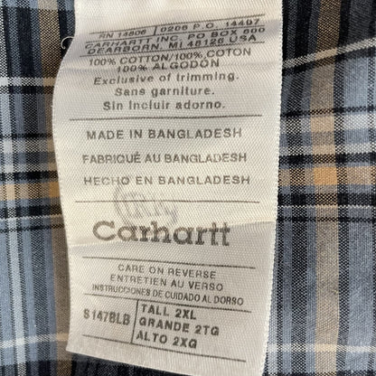 00s vintage 古着　ビンテージ　カーハート　Carhartt 長袖シャツ　ボタンダウン　チェック柄　ロングスリーブシャツ