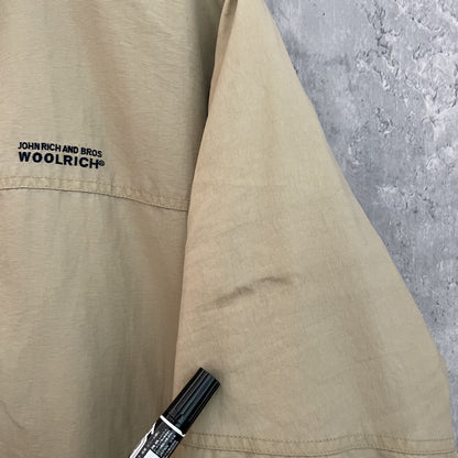 00s vintage 古着　ビンテージ　ウールリッチ　ナイロンジャケットWOOLRICH アウトドア　ロゴ刺繍　カジュアル　フルジップ