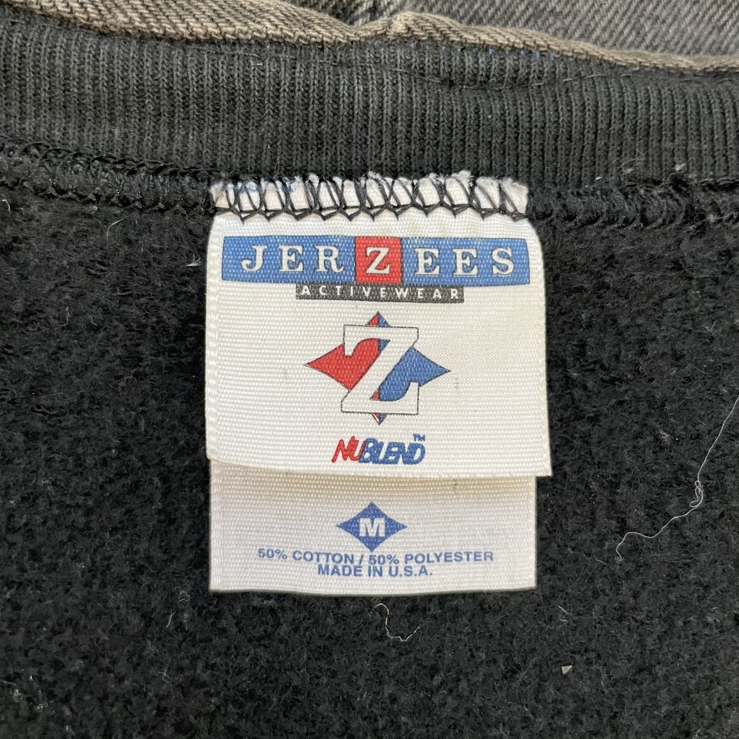 90s vintage 古着　ビンテージ　ジャージーズ　リメイク　JERZEES スウェット　ブラックデニム　リメイク　カーディガン　カジュアル　紳士