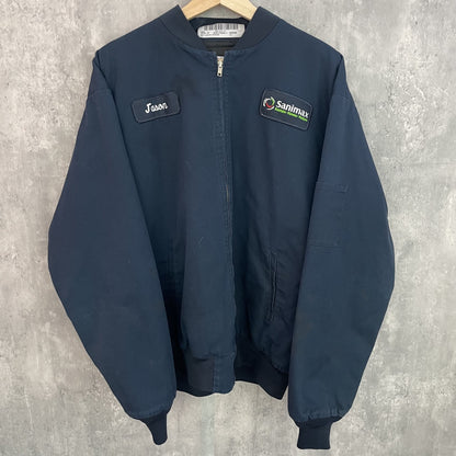 90s vintage 古着　ビンテージ　ワークジャケット　ブルゾン　G&K SERVICES 企業　ネイビー　ワッペン　SERVICES