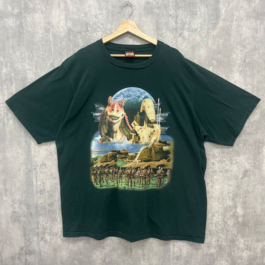 90s USA製 STAR WARS スターウォーズ Episode1 Phantom Menace ムービーT 映画 古着 ビンテージ NABOO オフィシャル Tシャツ 半袖