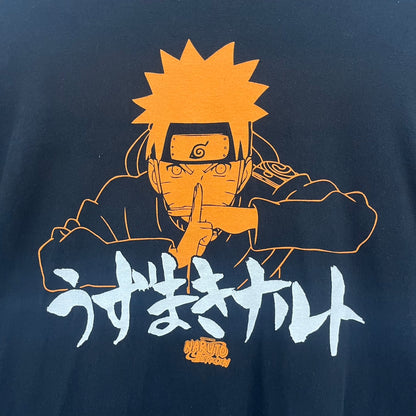 NARUTO SHIPPUDEN ナルト アニメT キャラクター 半袖 Tシャツ 古着 ビンテージ ブラック XL