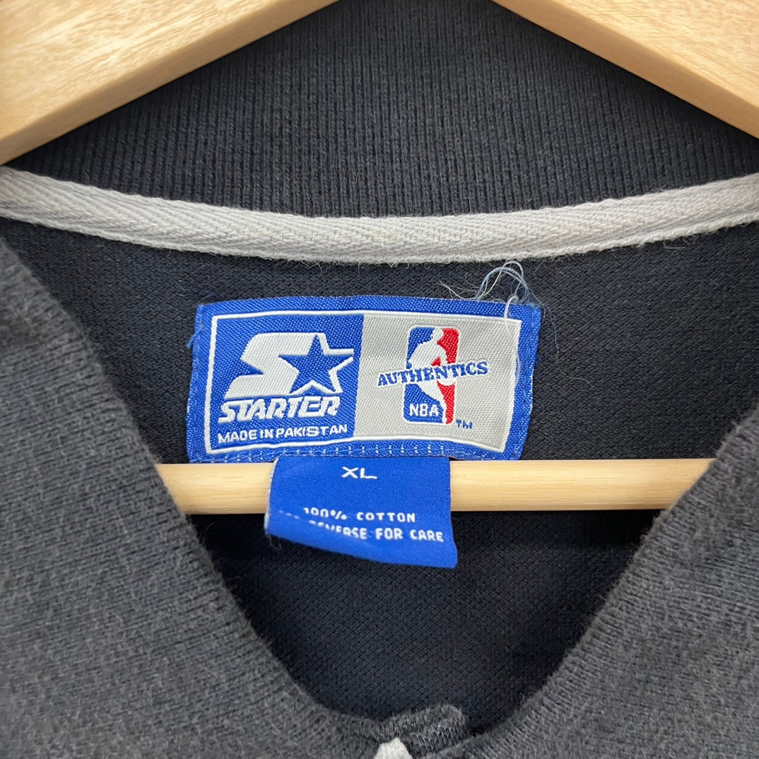 90s STARTER NBA Orlando Magic ポロシャツ スターター オーランド・マジック バスケ 半袖 刺繍 ストリート 古着 ビンテージ XL